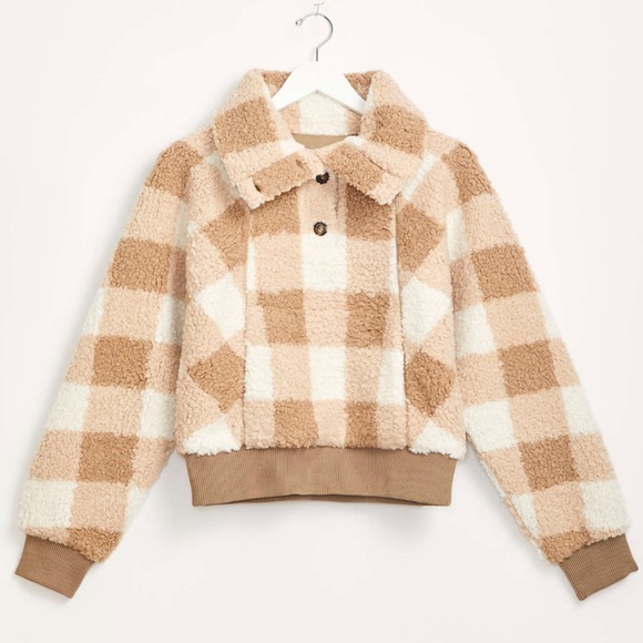 Lou & Grey Jackets & Blazers - Lou & Grey Buffalo Plaid Cozy Uo Popover